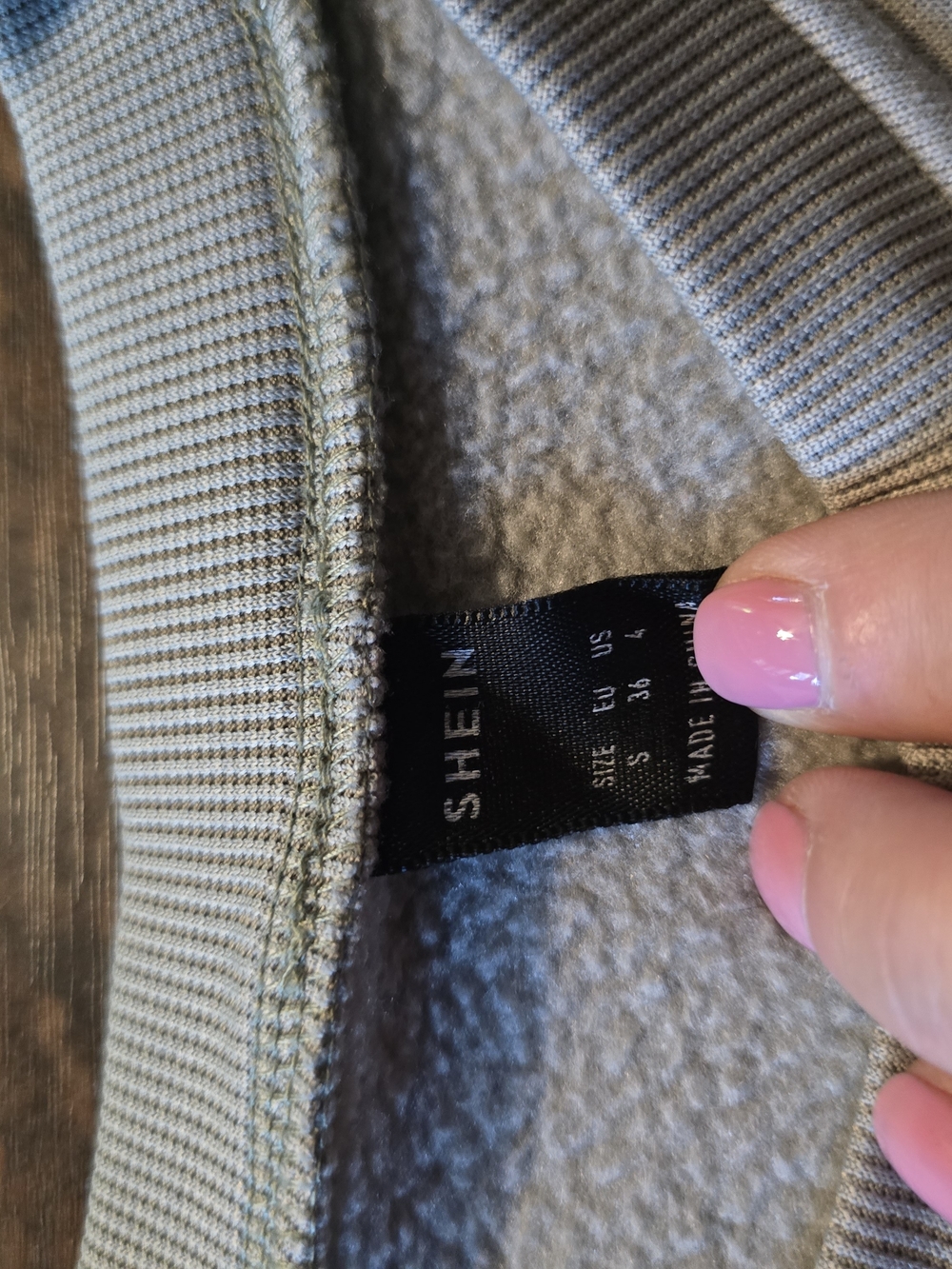 SHEIN Olive Green Fleece-Lined Sweatshirt